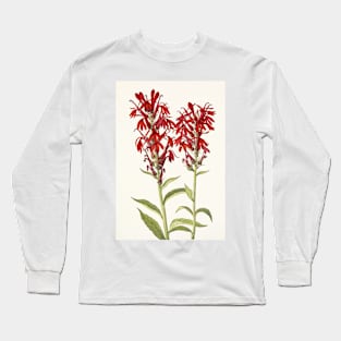 Cardinal flower - Botanical Illustration Long Sleeve T-Shirt